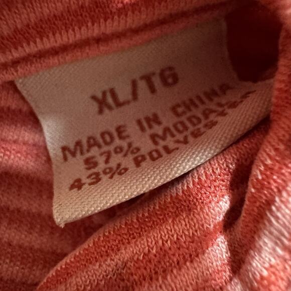 Tommy Bahama Polo Shirt‎ Mens X-Large Stripe Orange Modal Poly Short Sleeve - Picture 3 of 7